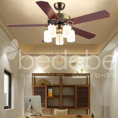 Modern Past Ceiling Fan Light Household Wooden Leaf With Electric Chandelier Living Room Dining Kbs 5202w Modern Past Ceiling Fan Light, Ceiling Fan Or Chandelier In Living Room